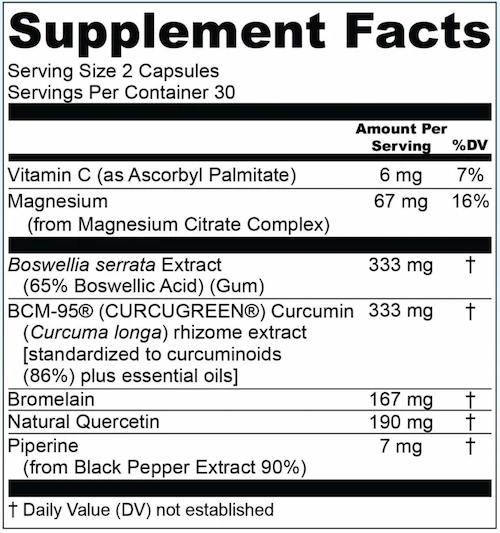 Golden Revive Plus Supplement Facts