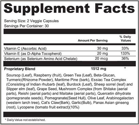 MycoSoothe supplement facts